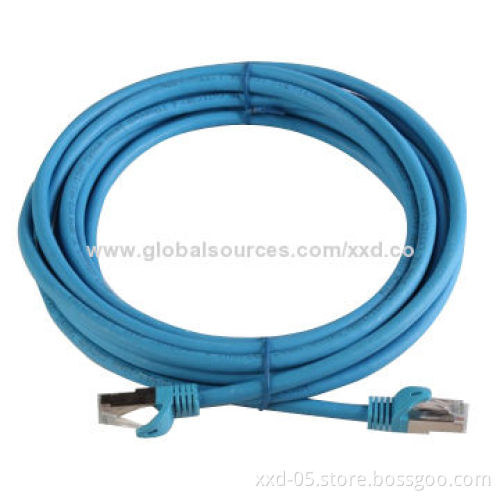 SFTP Cat5e Patch Cord, 26AWG PVC Jacket, RJ45, 8P8C Connector, BC Stranded Conductor, Twisted Pair